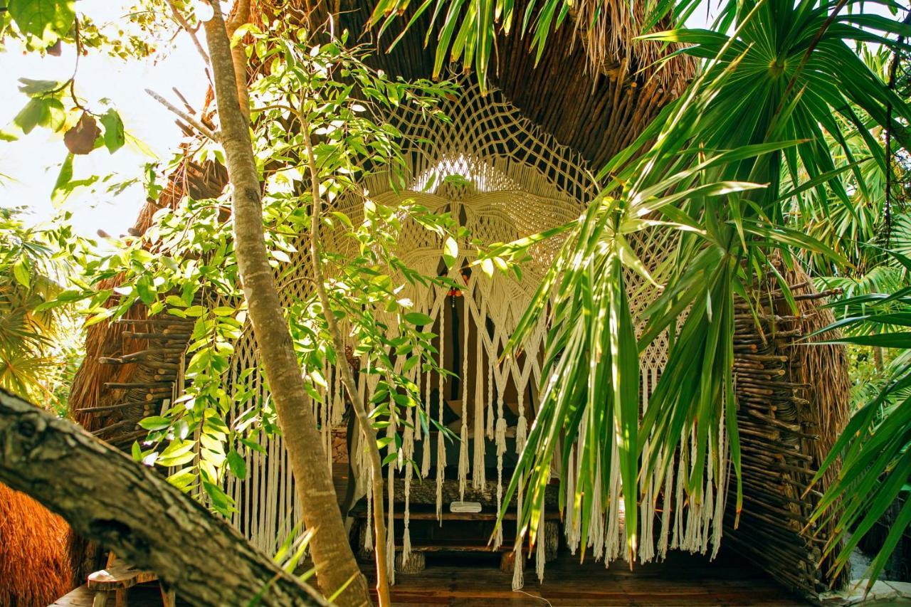 Ikal Tulum Hotel Ngoại thất bức ảnh A hammock in a jungle
