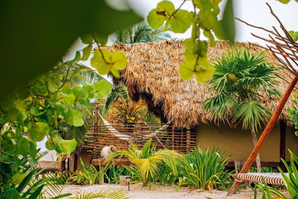 Ikal Tulum Hotel Ngoại thất bức ảnh A hut in the jungle